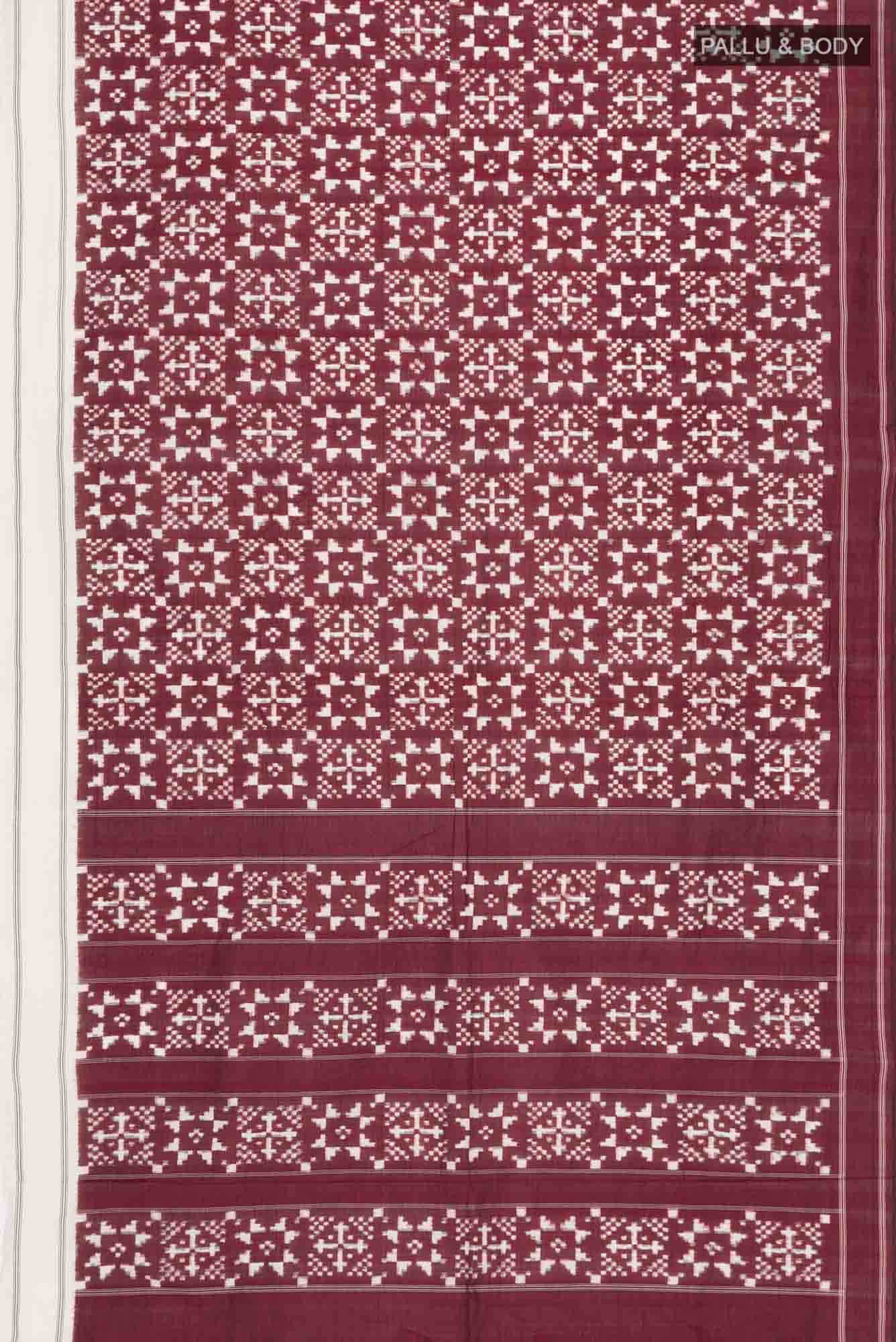 Maroon Orissa Cotton Saree