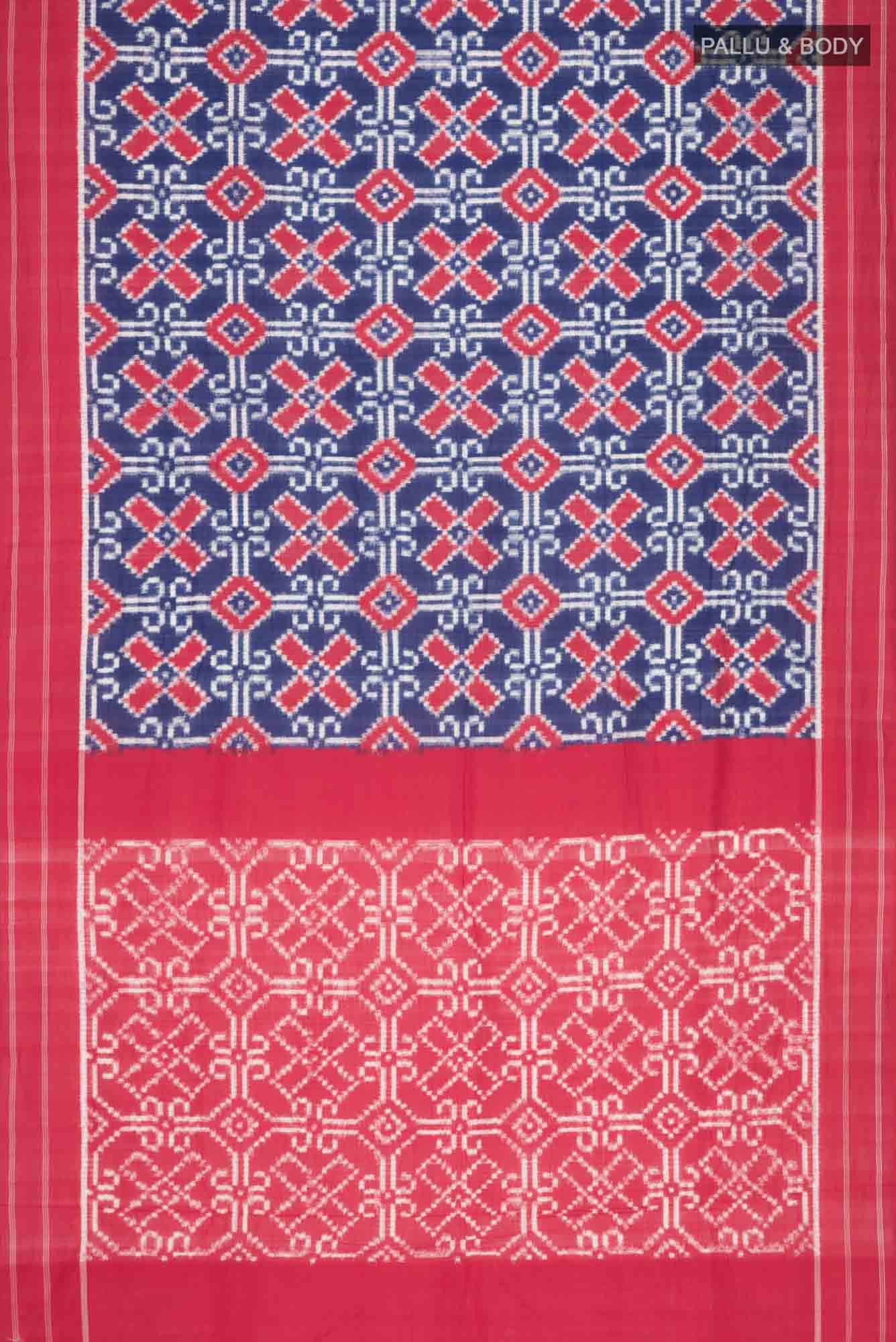 Blue Pochampally Cotton Saree
