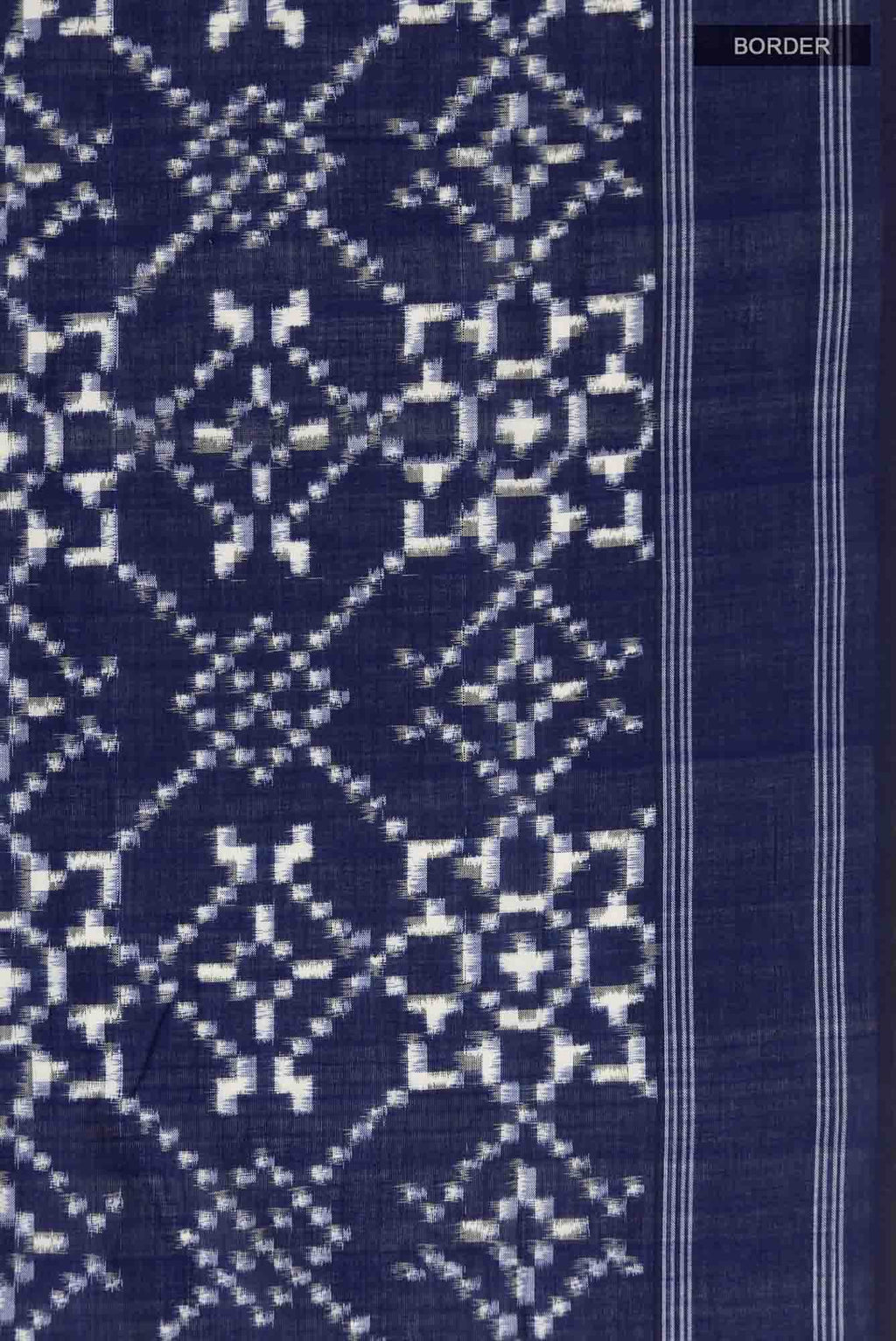 Navy Blue Pochampally Cotton Saree