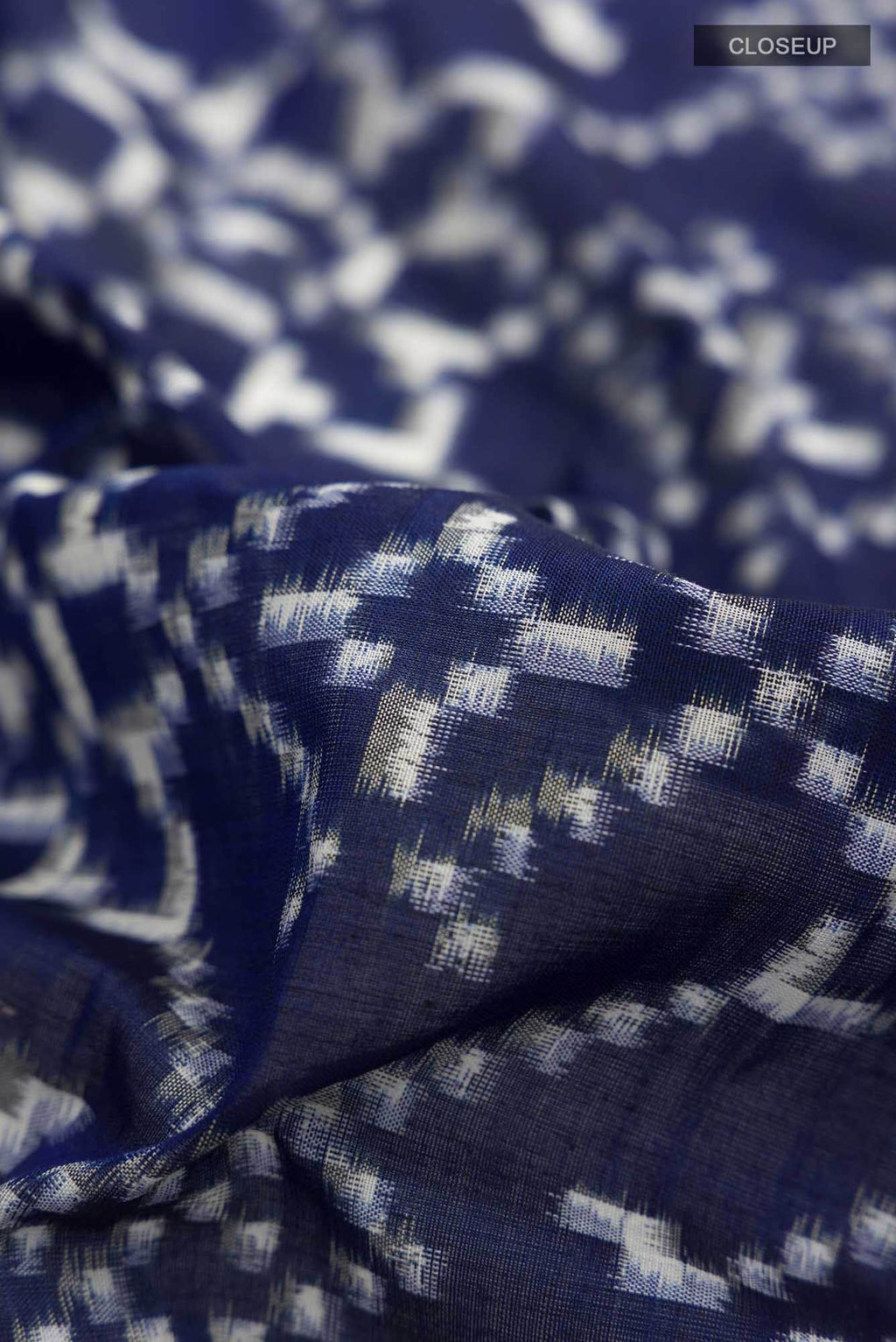 Navy Blue Pochampally Cotton Saree