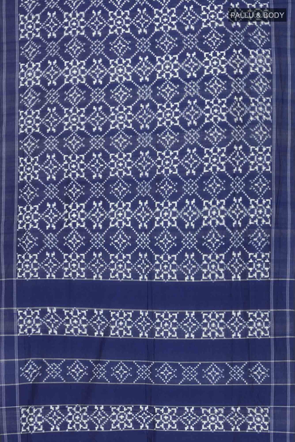 Navy Blue Pochampally Cotton Saree