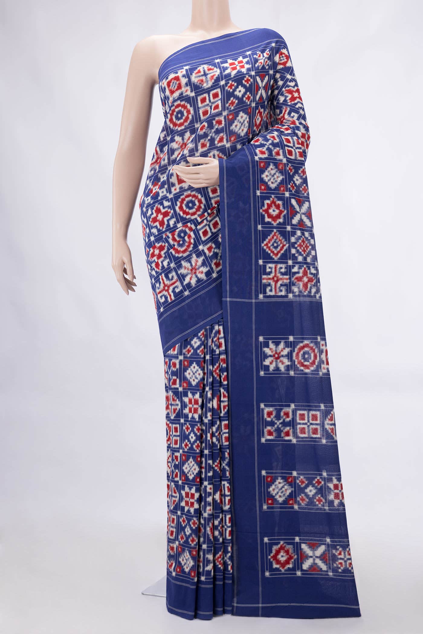 Royal Blue Cotton Saree