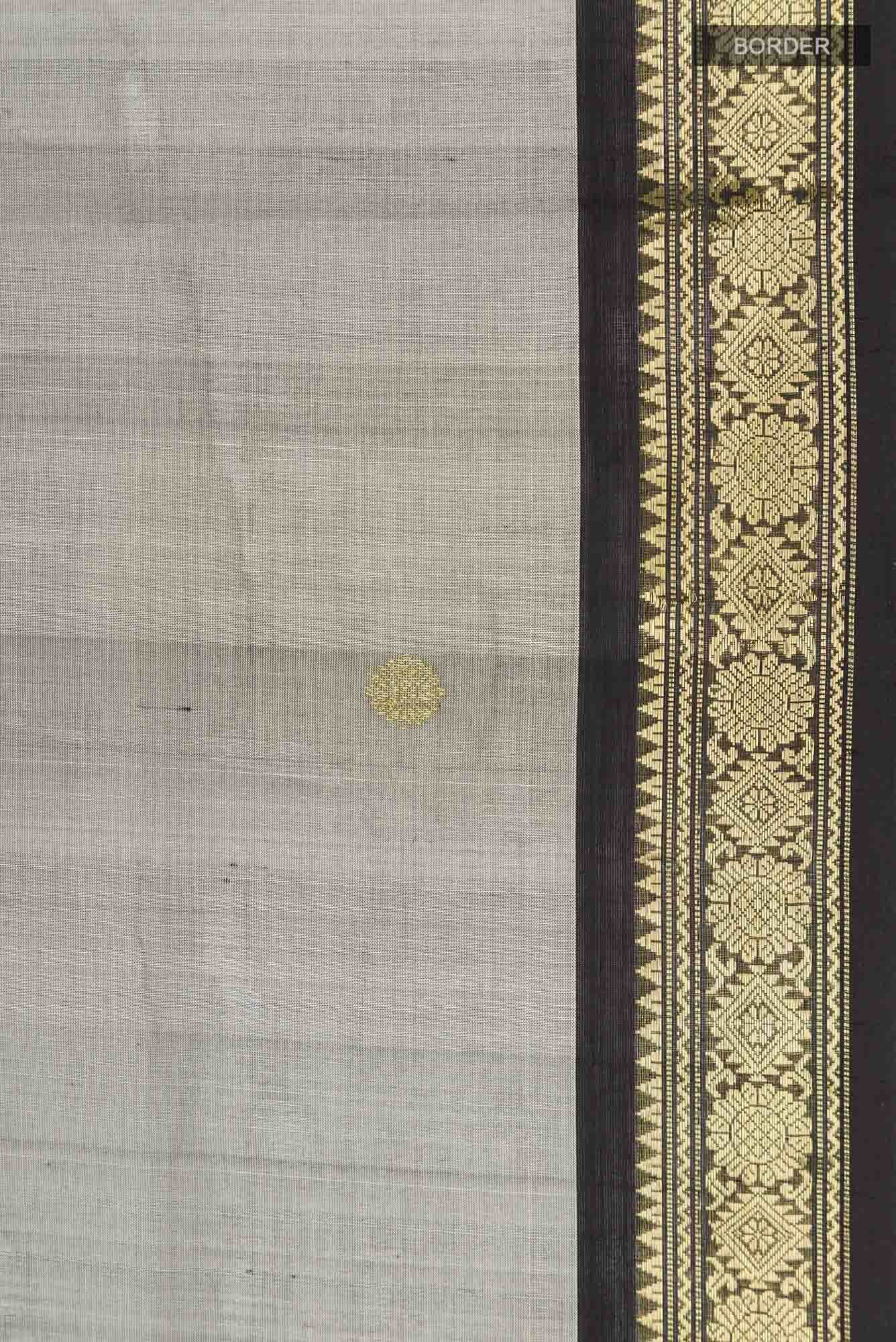 Grey Coimbatore Cotton Saree