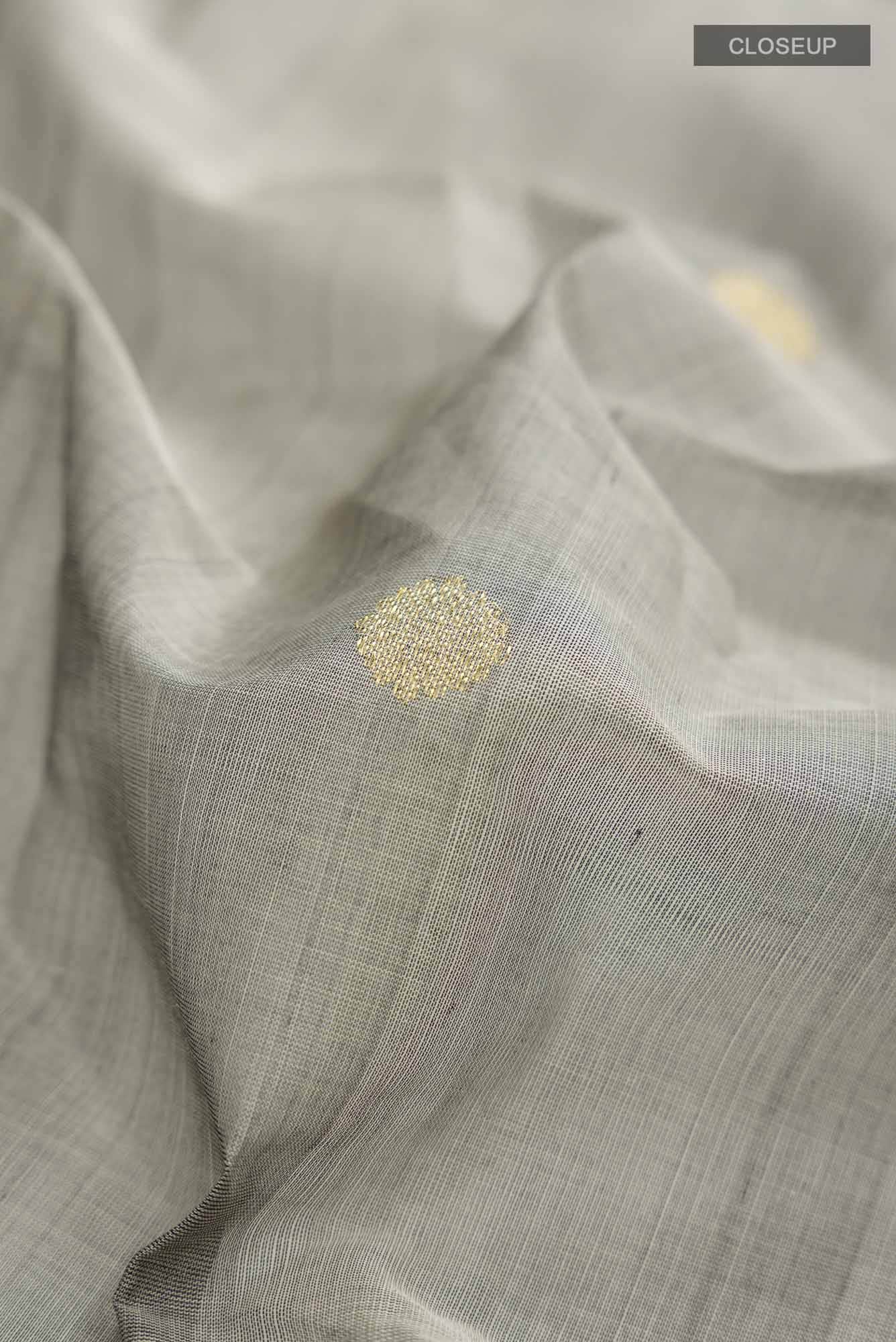 Grey Coimbatore Cotton Saree