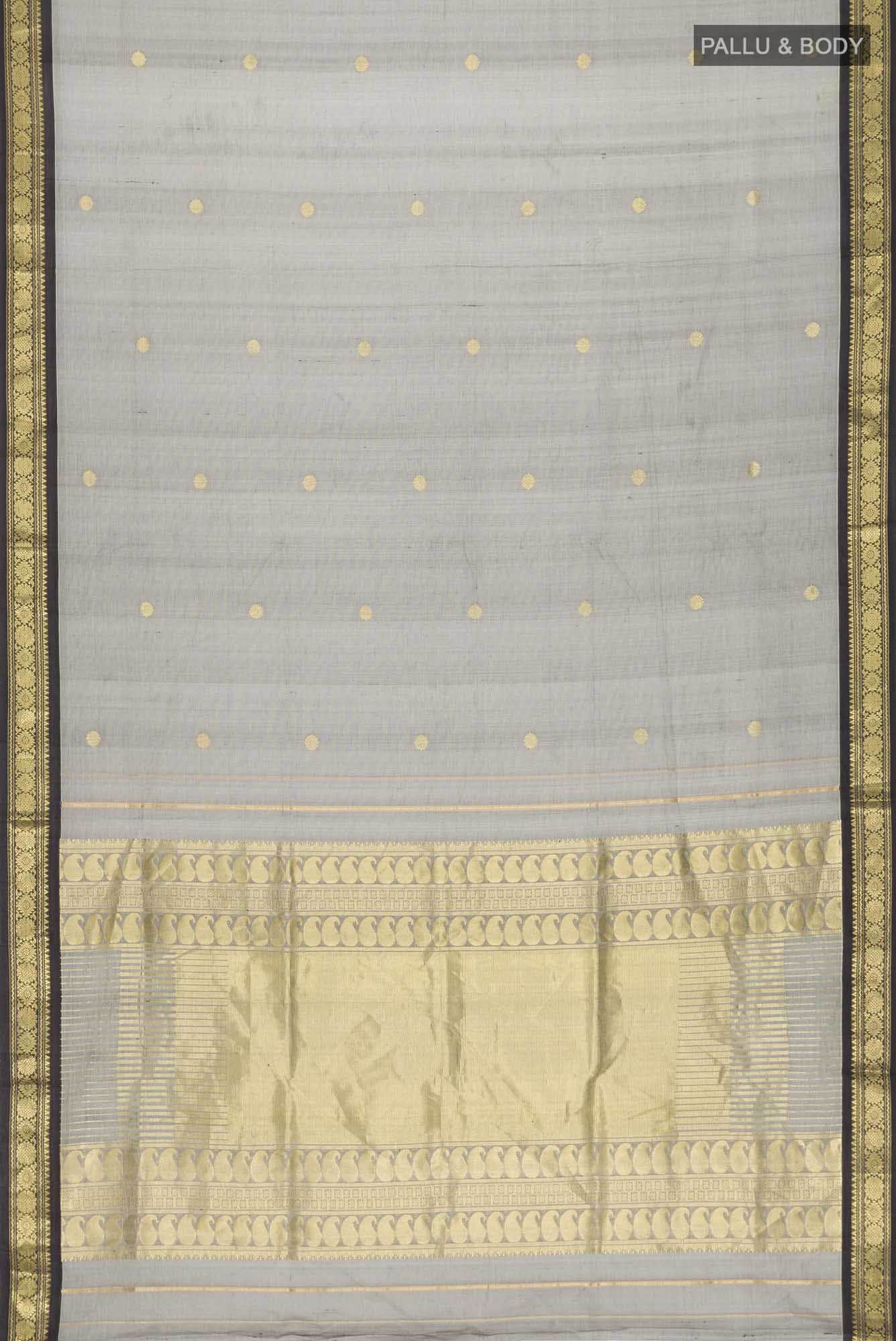 Grey Coimbatore Cotton Saree