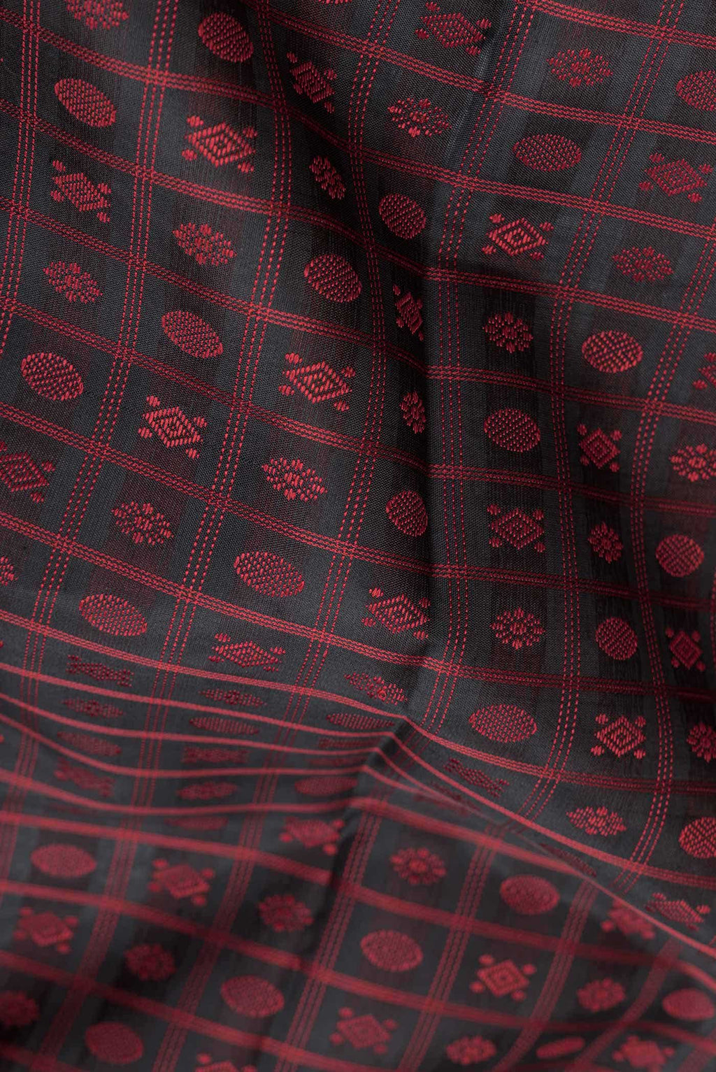 Pure Silk Pure Zari Black Dual Tone Kanchipuram Saree