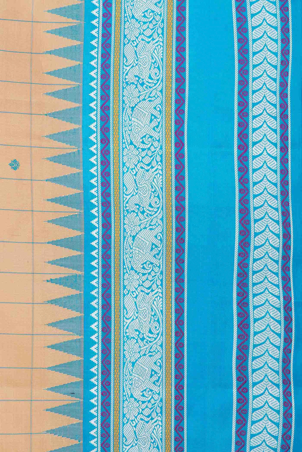 Sandal Dual Tone Kanchipuram Silk Saree