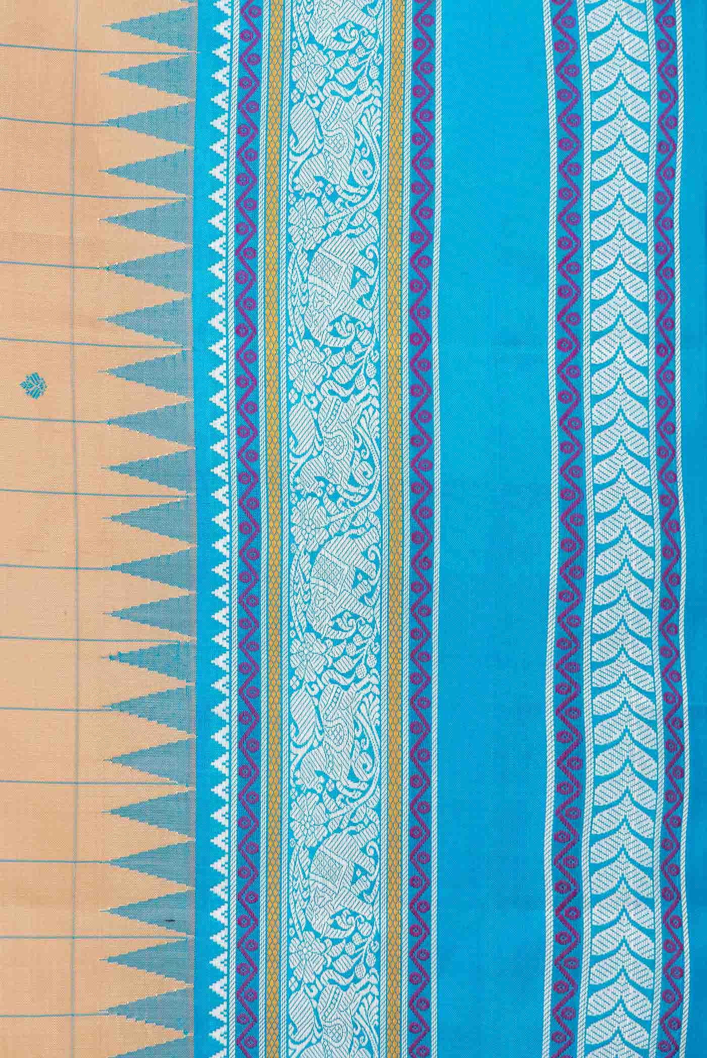 Sandal Dual Tone Kanchipuram Silk Saree