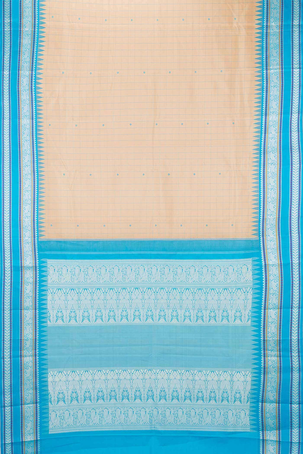 Sandal Dual Tone Kanchipuram Silk Saree