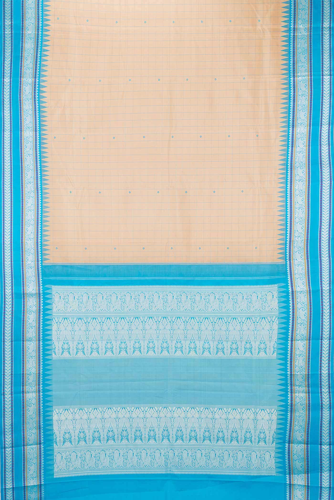 Sandal Dual Tone Kanchipuram Silk Saree