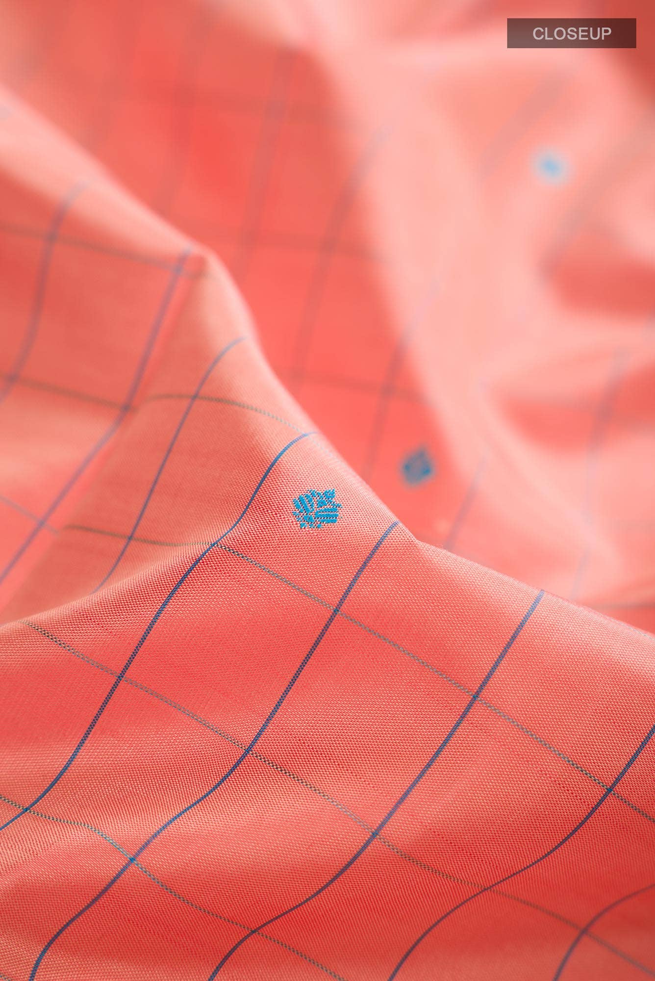 Peach Kanchipuram Silk Saree