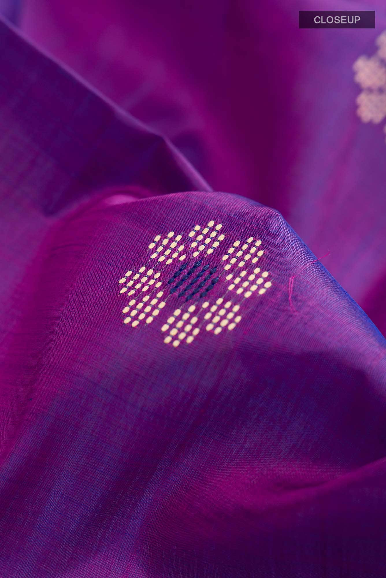 Magenta Assam Silk Saree