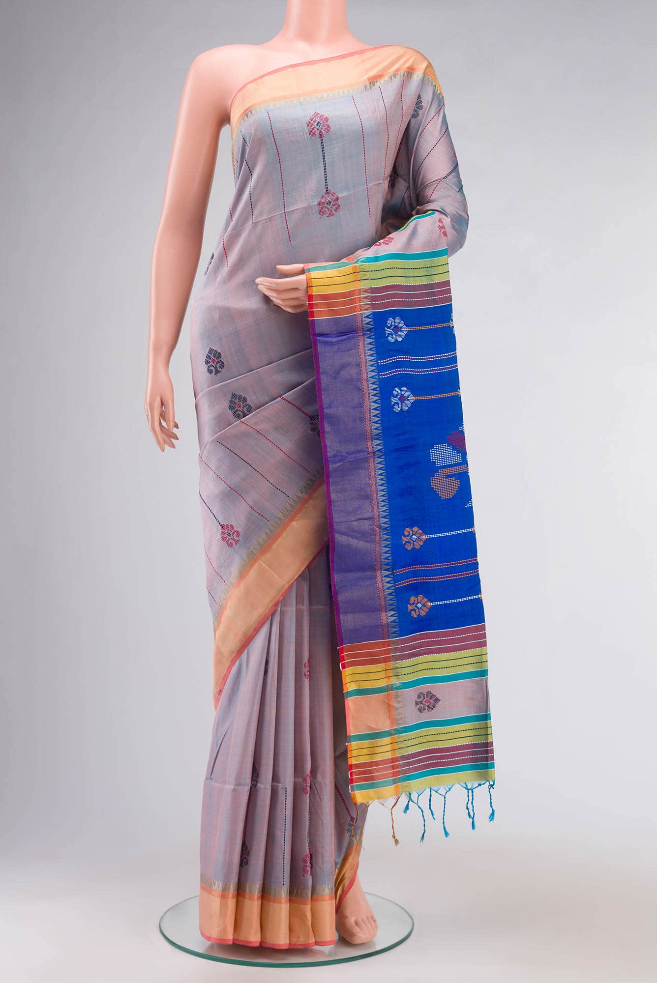 Blue Assam Silk Saree
