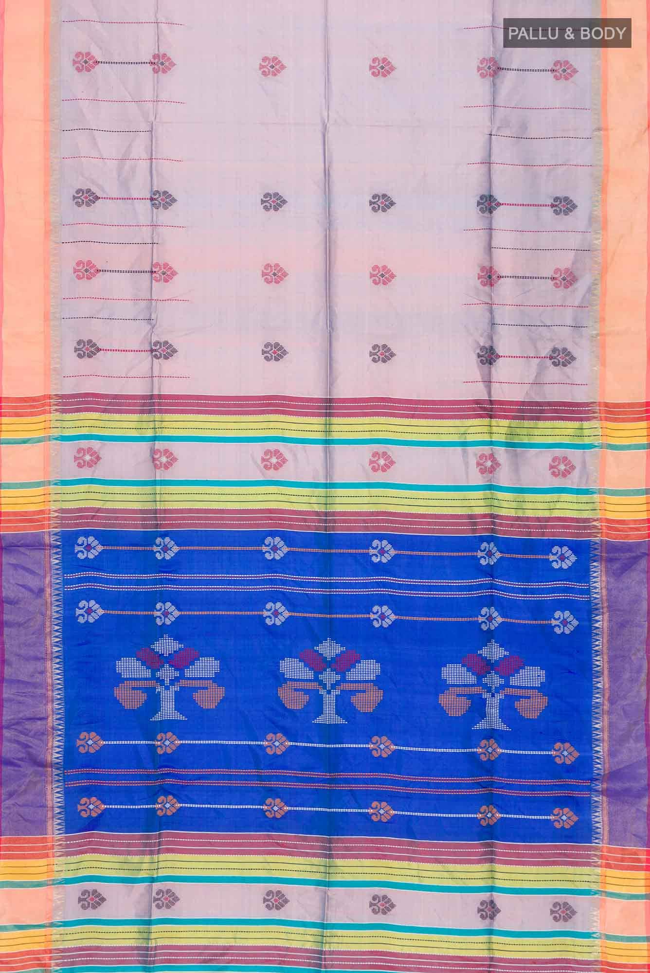 Blue Assam Silk Saree