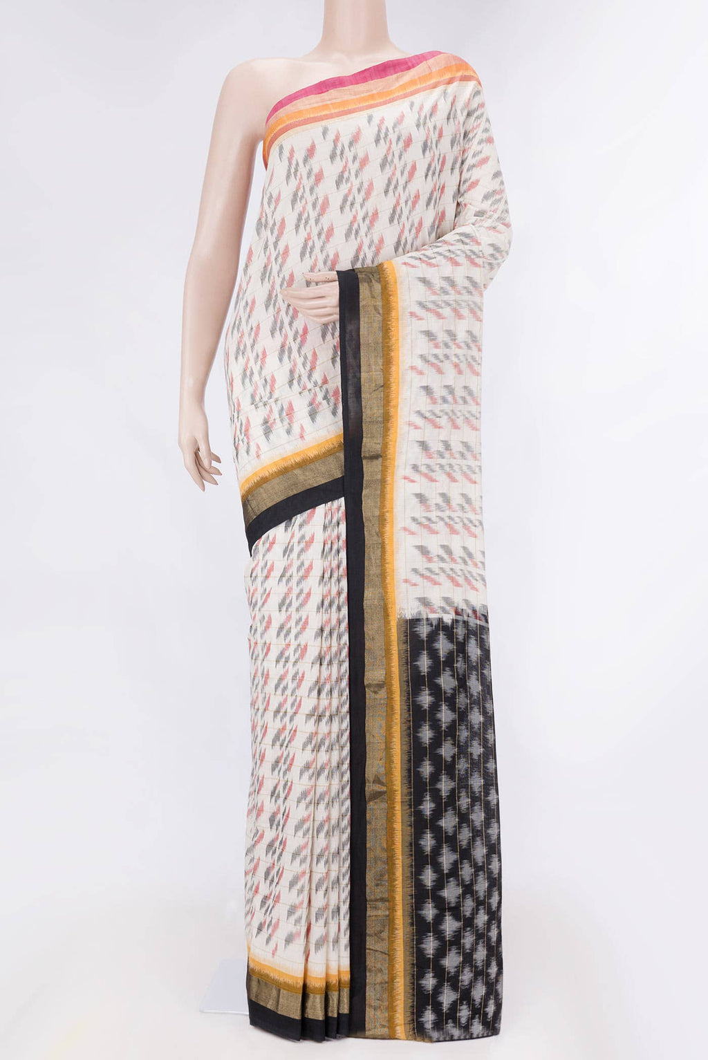 Off White Cotton Saree