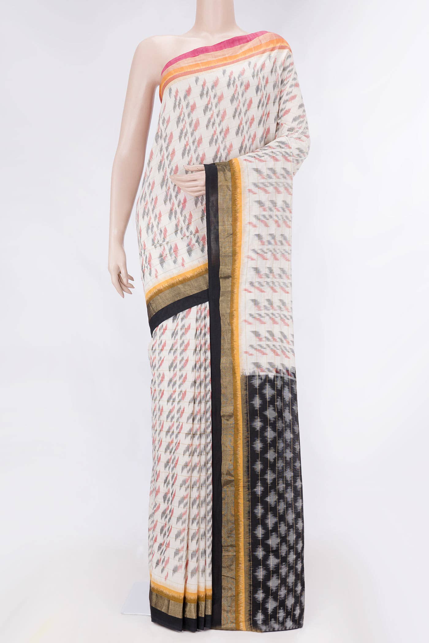 Off White Cotton Saree