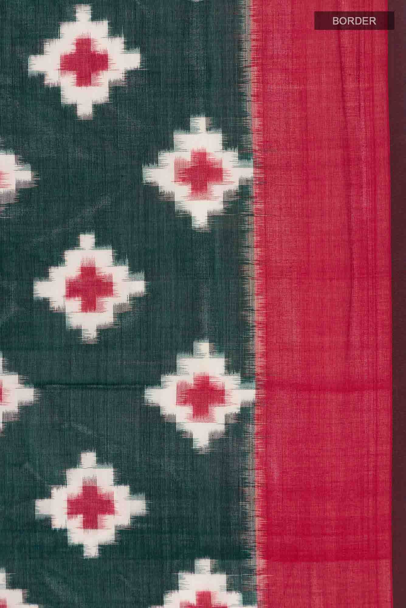Green Pochampally Cotton Saree