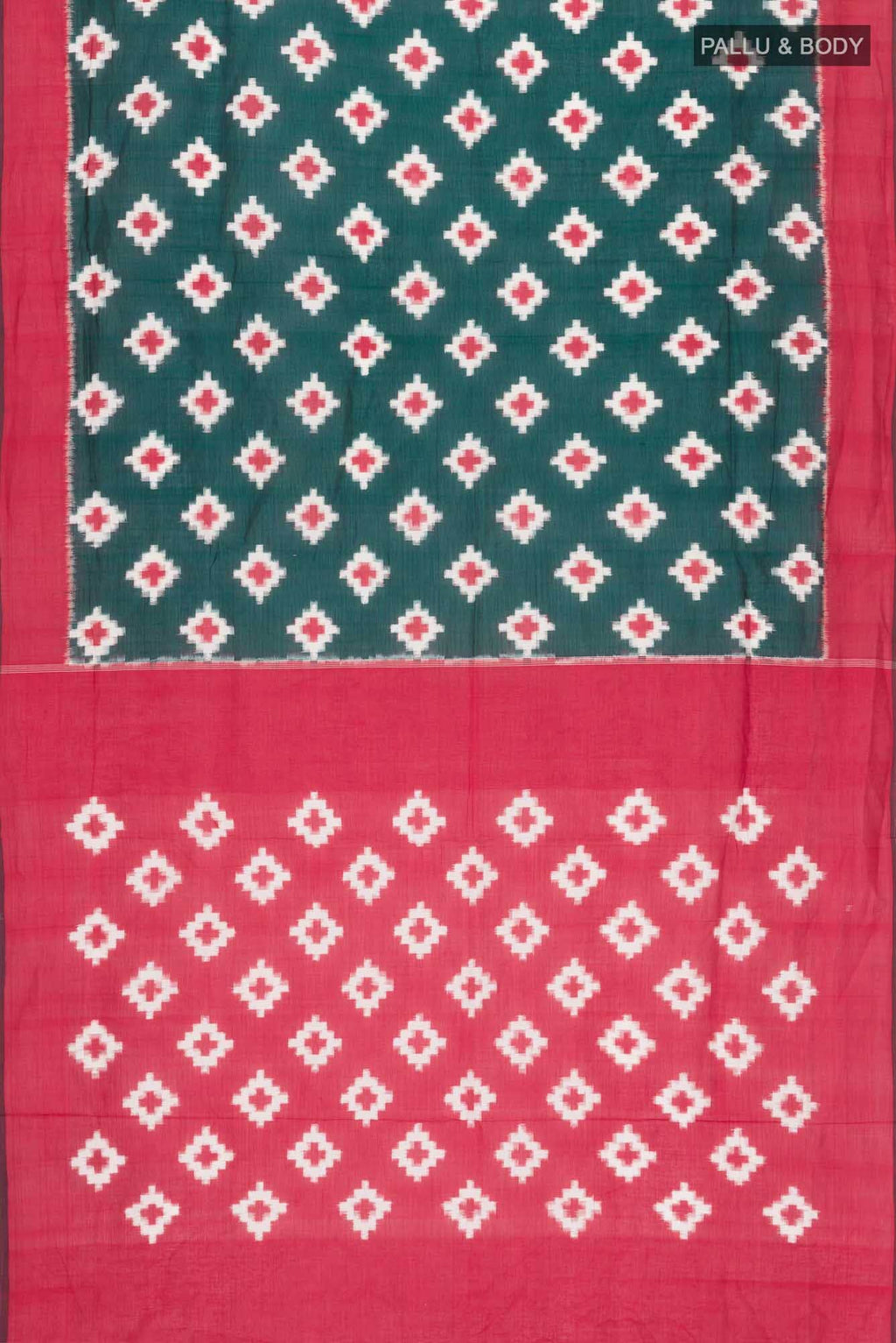 Green Pochampally Cotton Saree