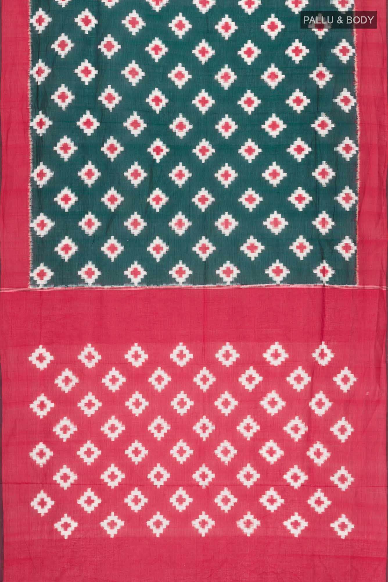 Green Pochampally Cotton Saree