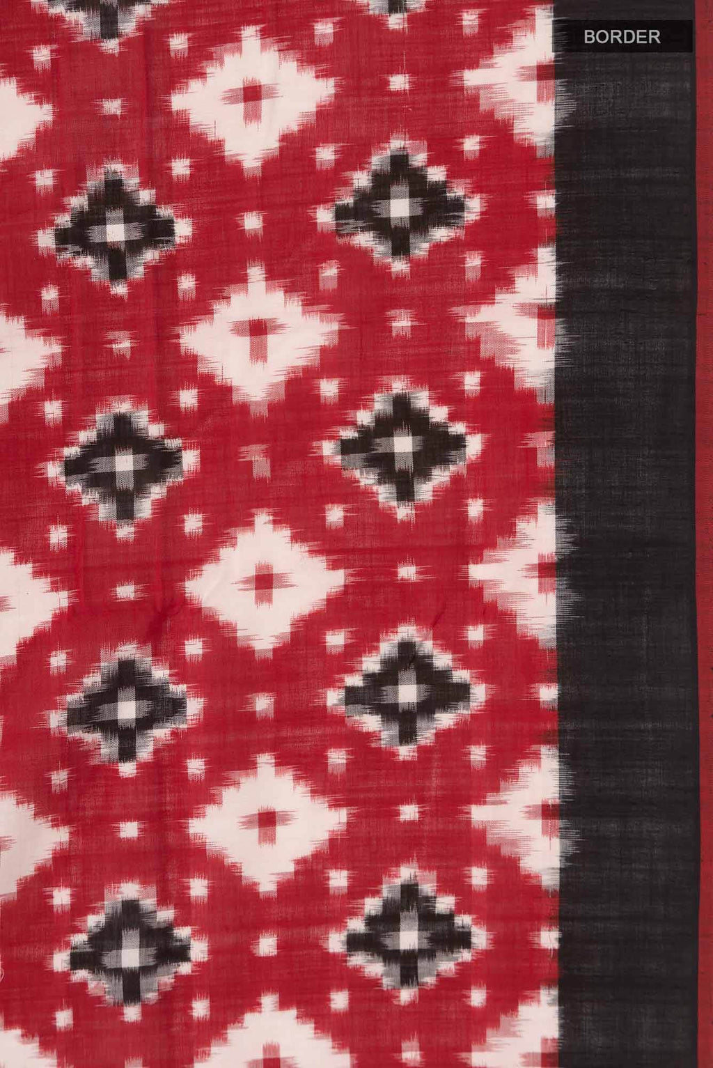 Red Pochampally Cotton Saree