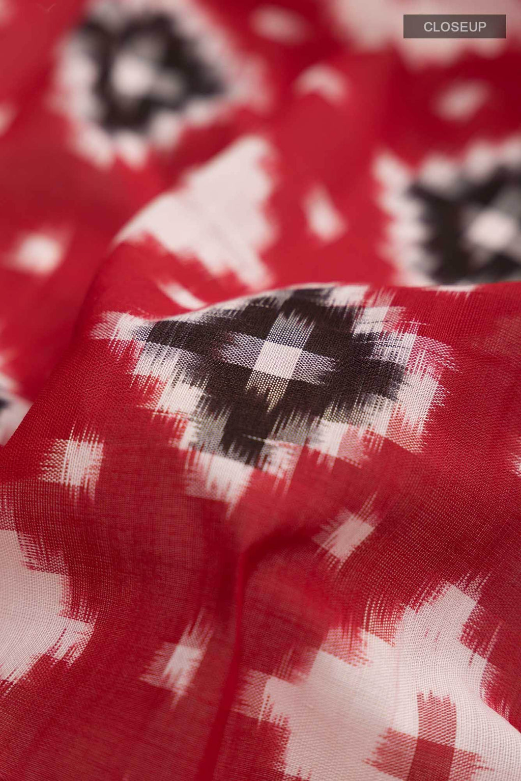 Red Pochampally Cotton Saree