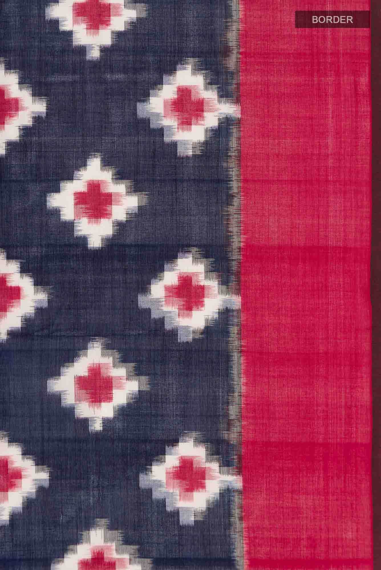 Blue Pochampally Cotton Saree