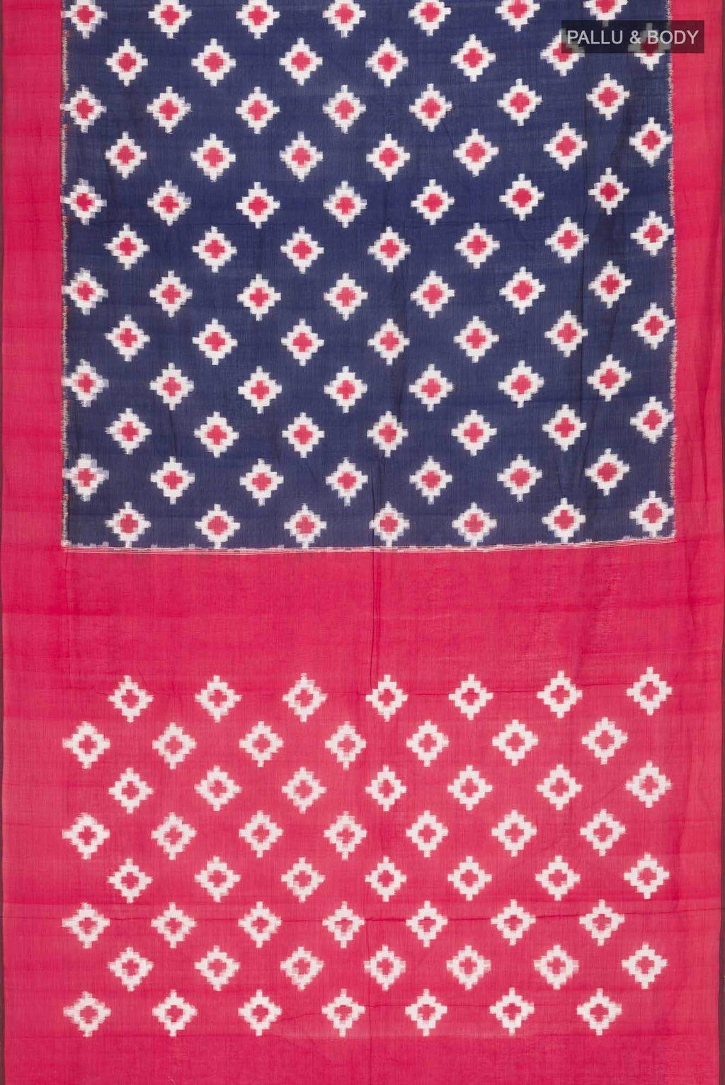 Blue Pochampally Cotton Saree