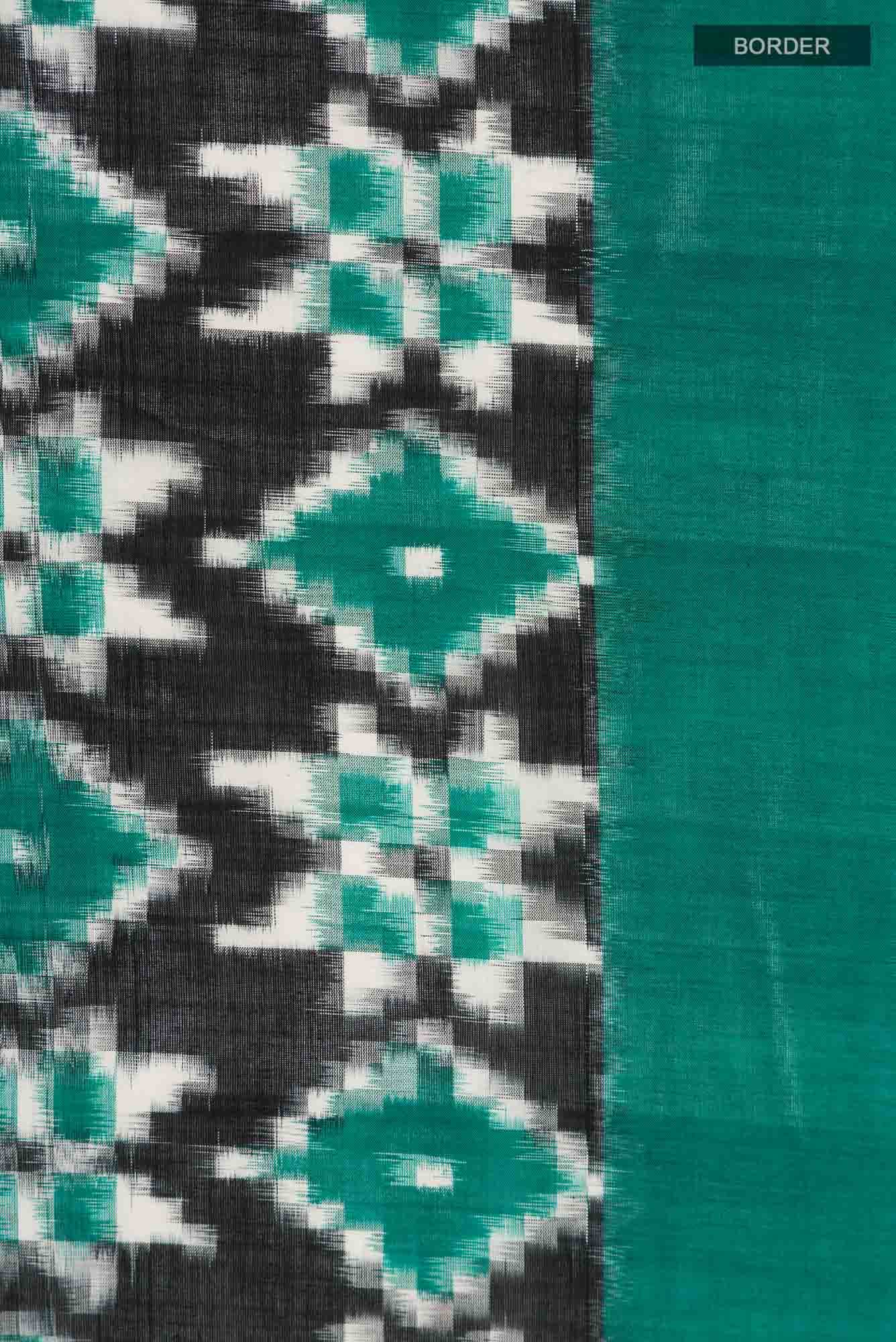 Black Pochampally Cotton Saree