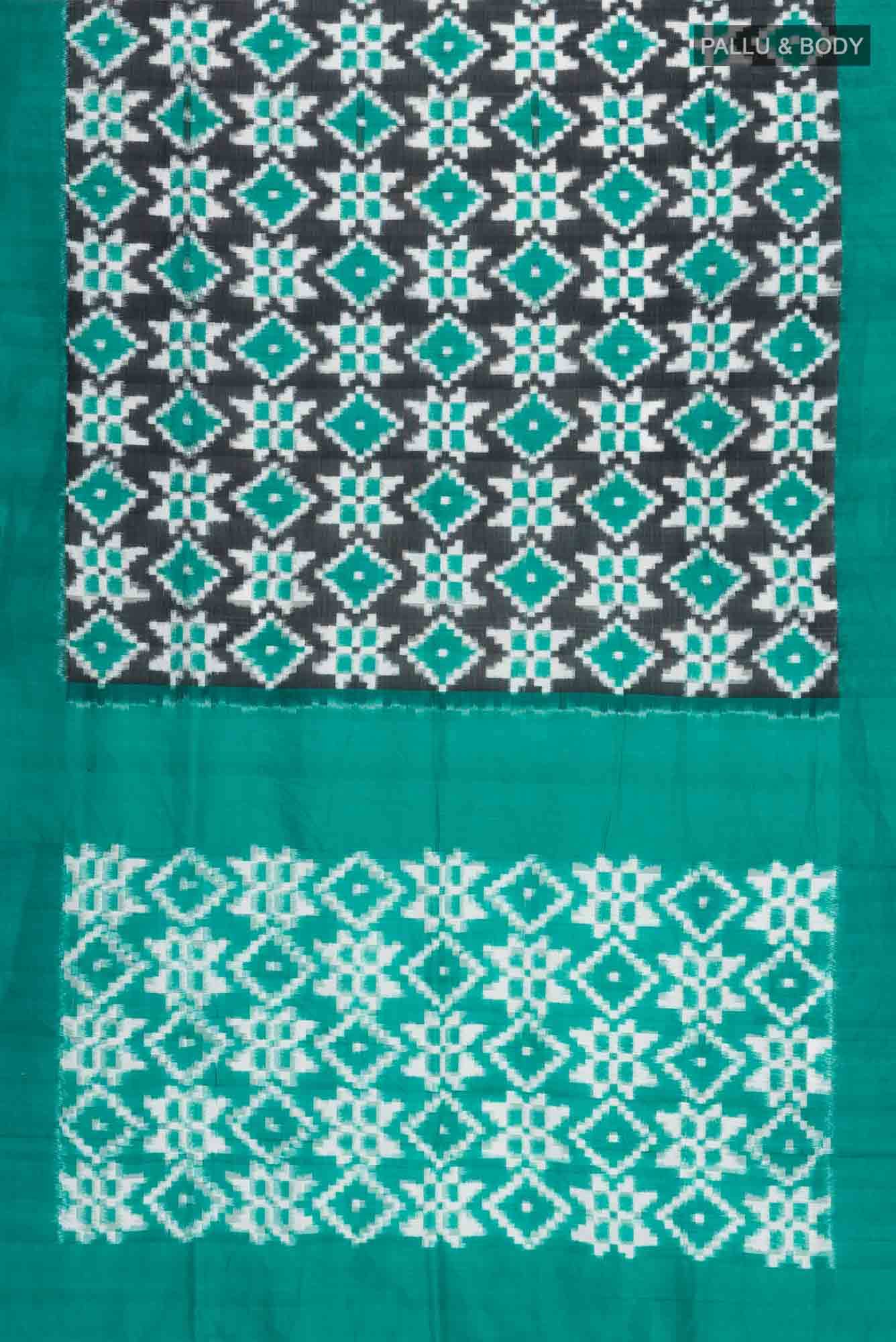 Black Pochampally Cotton Saree