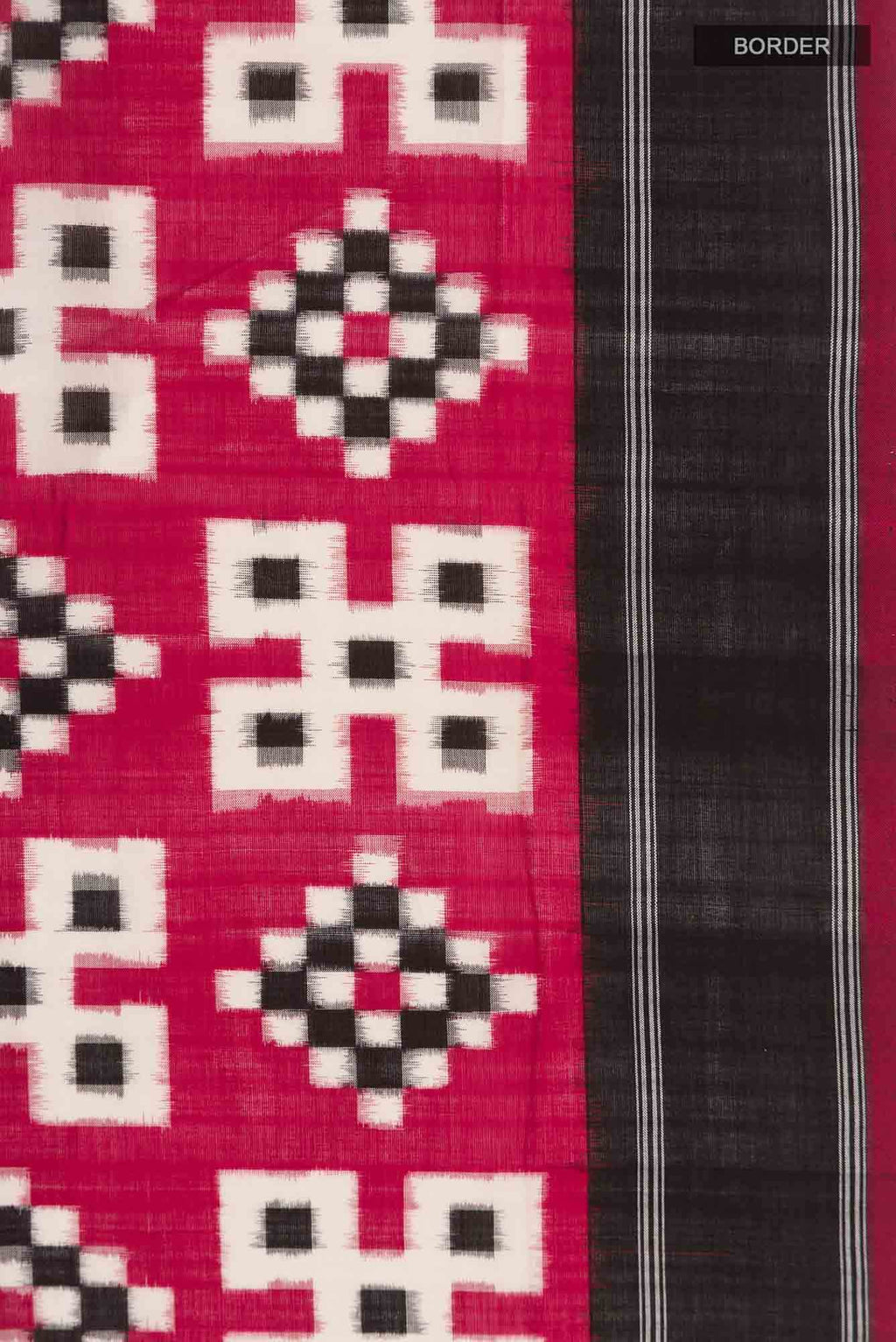 Red Pochampally Cotton Saree