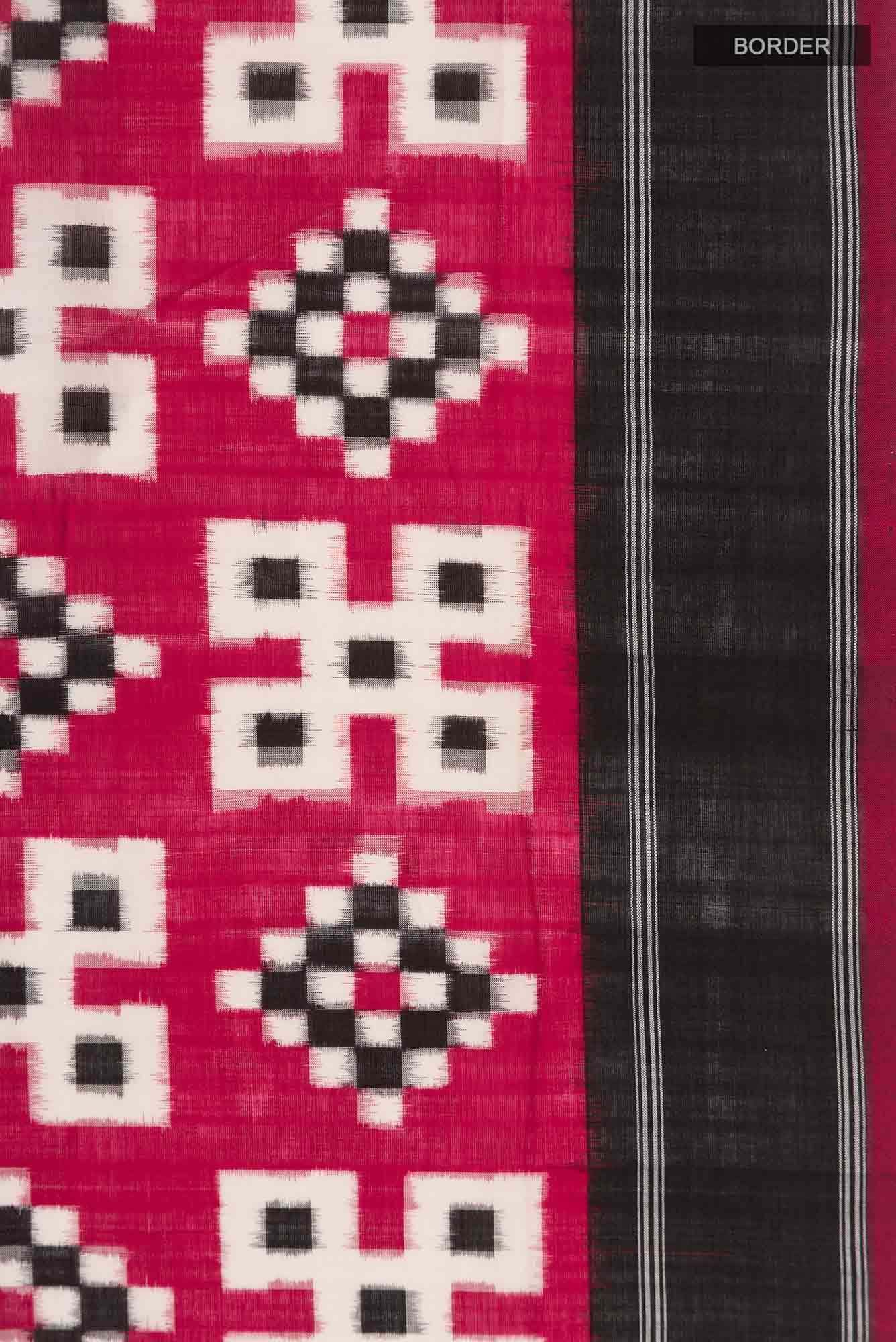 Red Pochampally Cotton Saree
