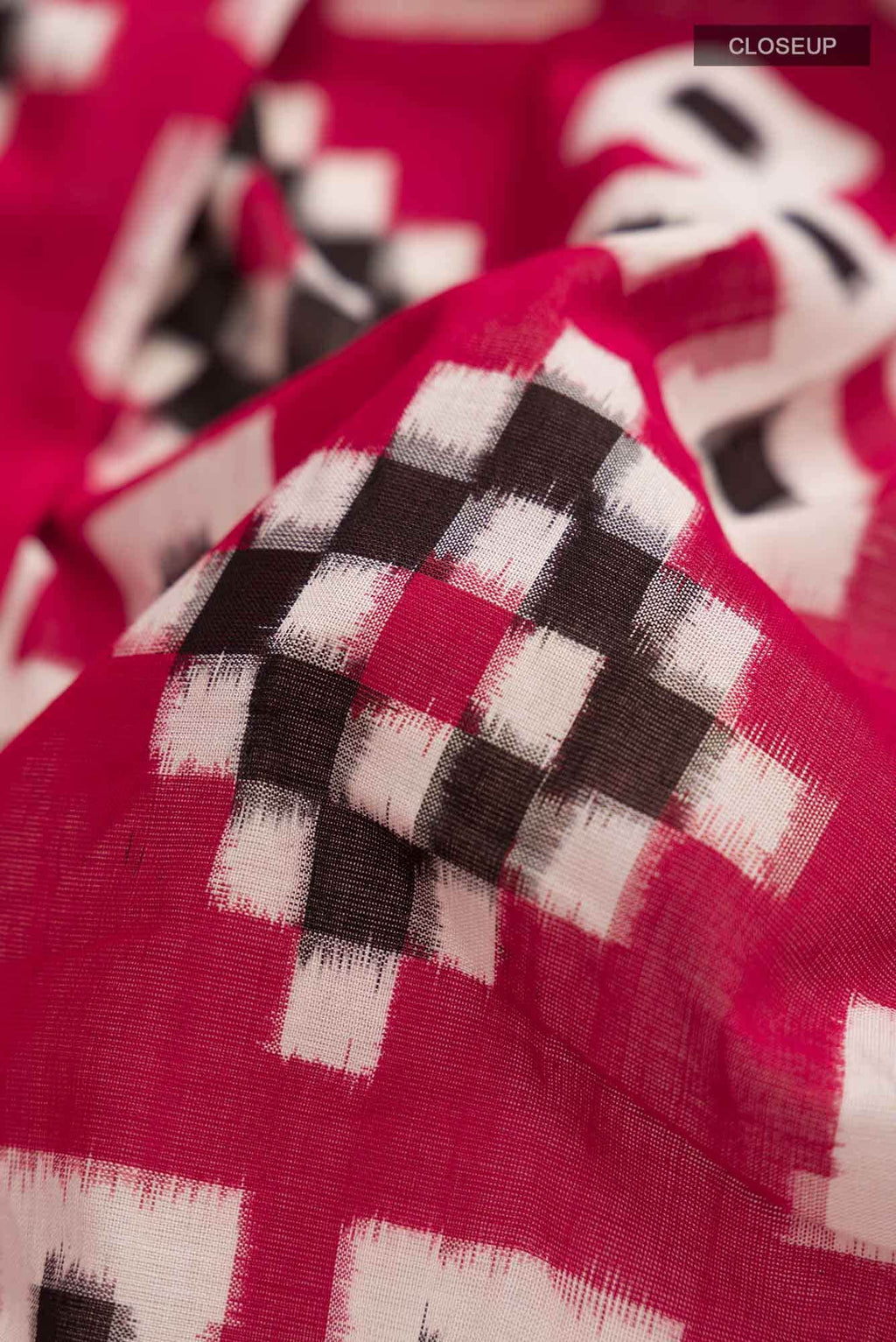 Red Pochampally Cotton Saree
