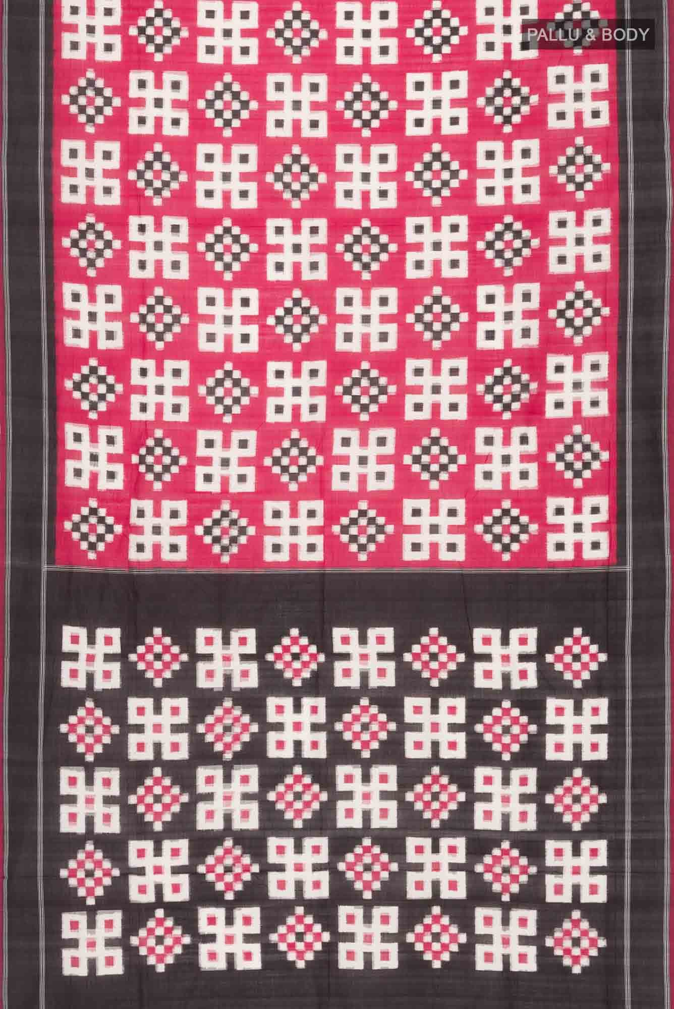 Red Pochampally Cotton Saree
