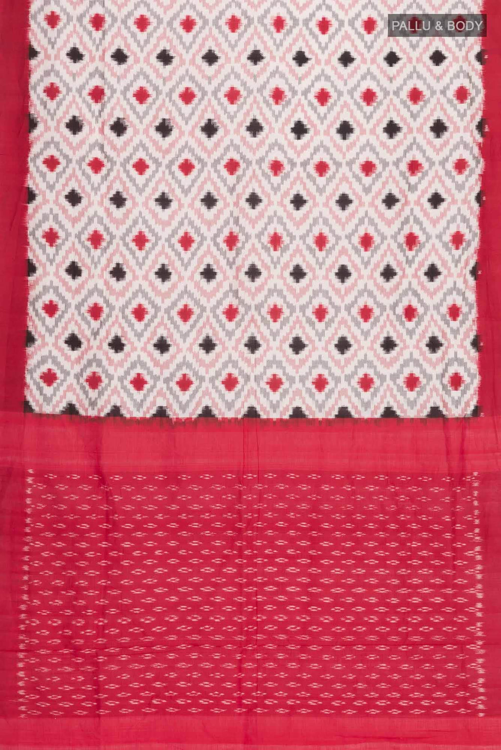 Off White Pochampally Cotton Saree