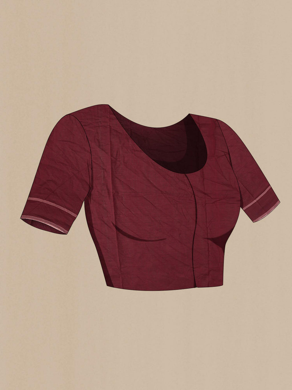 Maroon Pochampally Cotton Saree