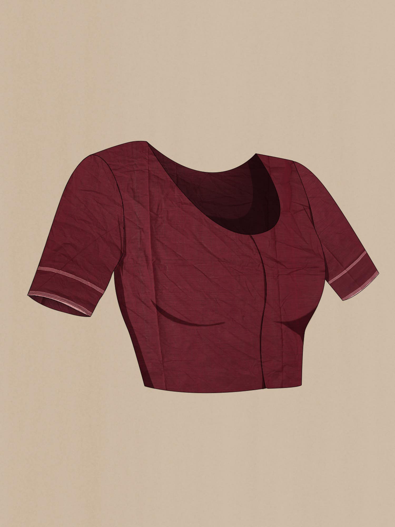 Maroon Pochampally Cotton Saree