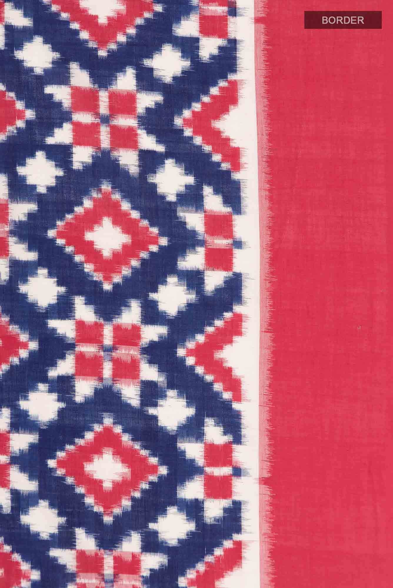 Blue Pochampally Cotton Saree