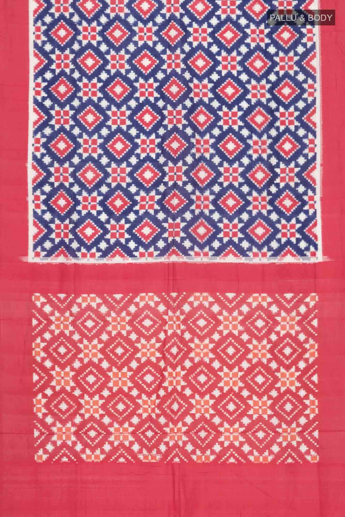 Blue Pochampally Cotton Saree