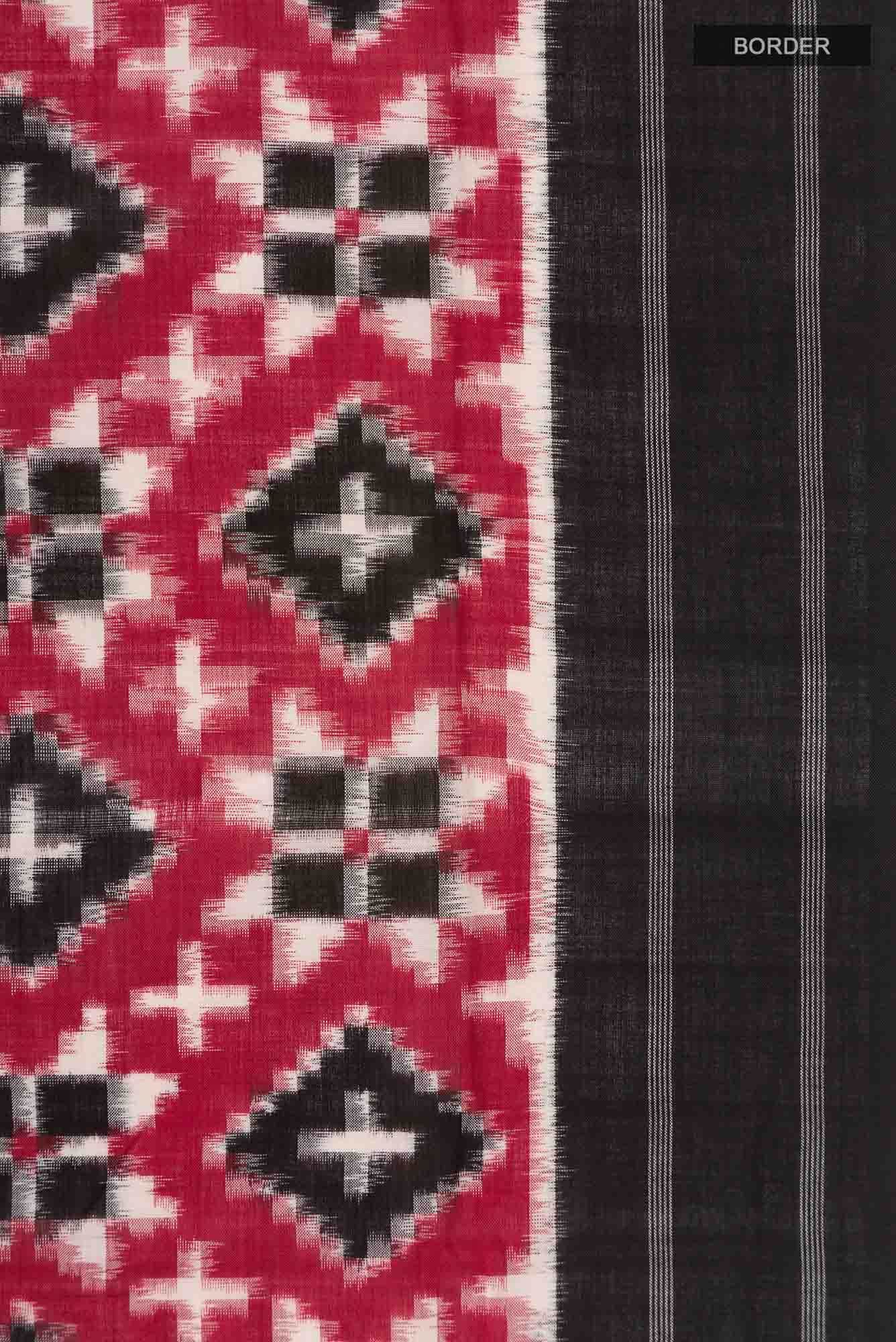 Maroon Pochampally Cotton Saree