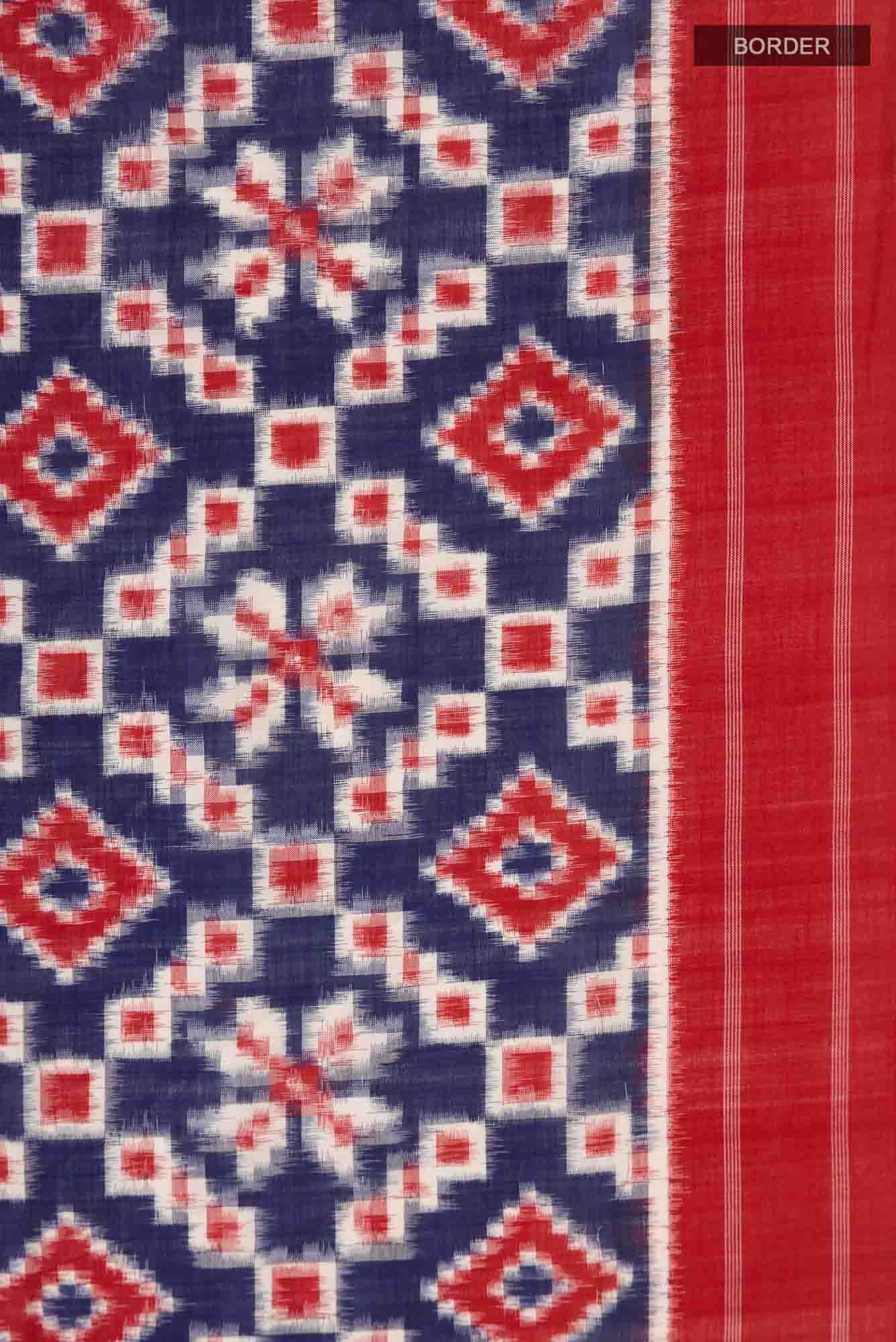 Blue Pochampally Cotton Saree