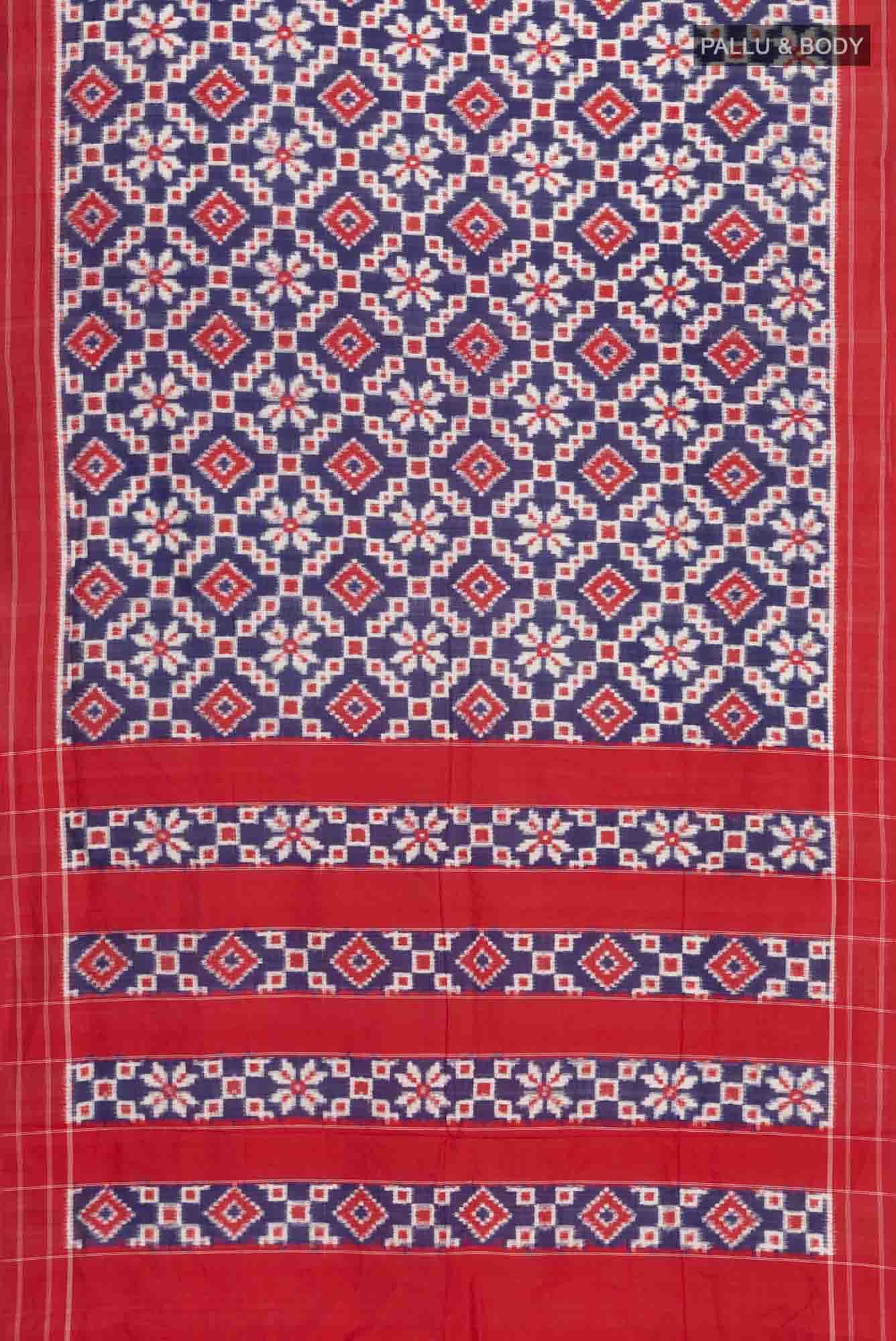 Blue Pochampally Cotton Saree