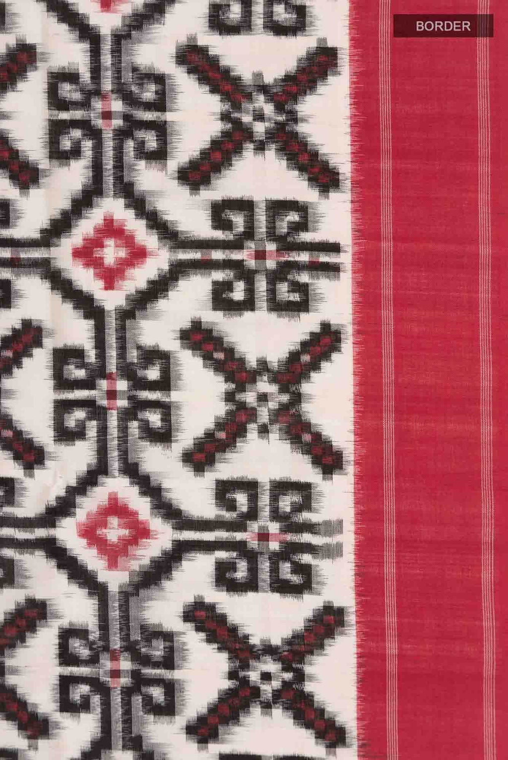 Off White Pochampally Cotton Saree