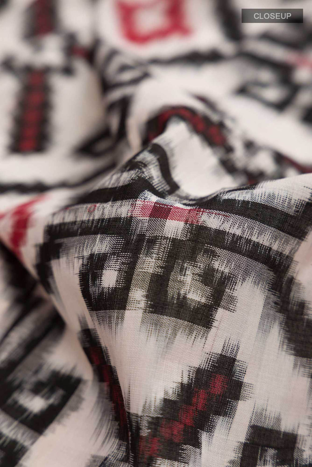 Off White Pochampally Cotton Saree