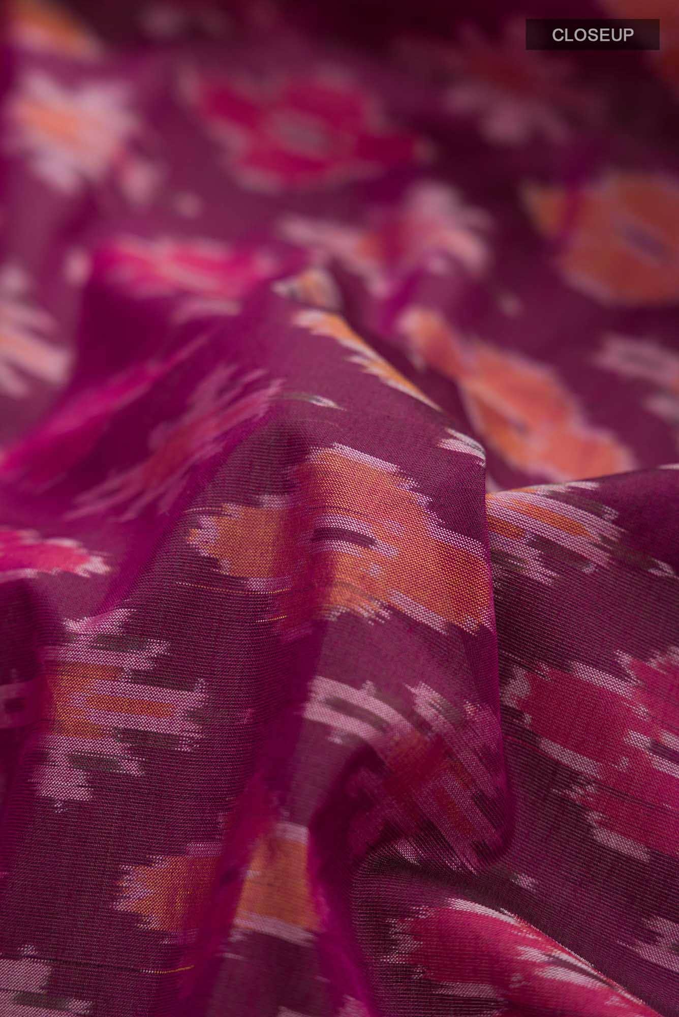 Purple Silk Cotton Saree