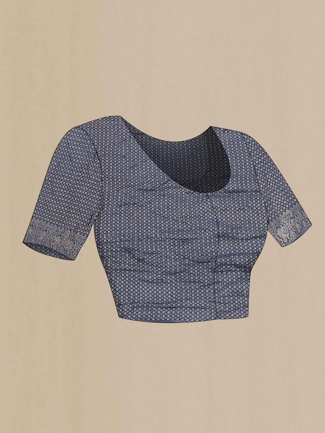 Navy Blue Dual Tone Satin Silk Saree