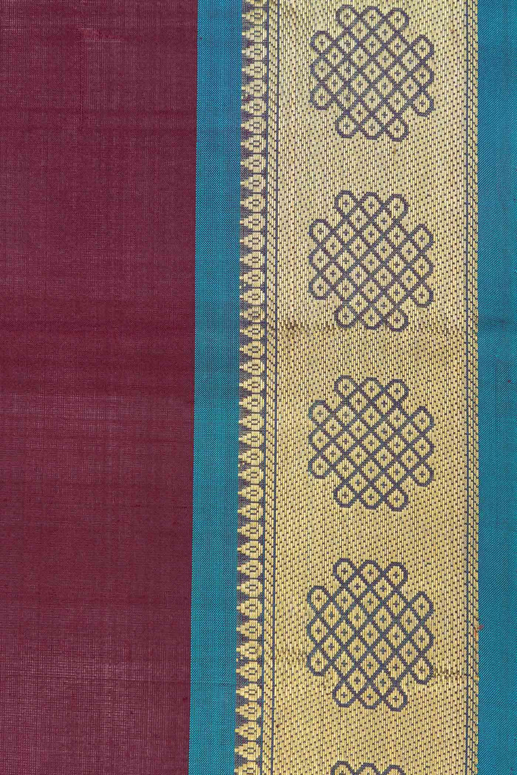 Brown Dual Tone Silk Cotton Saree