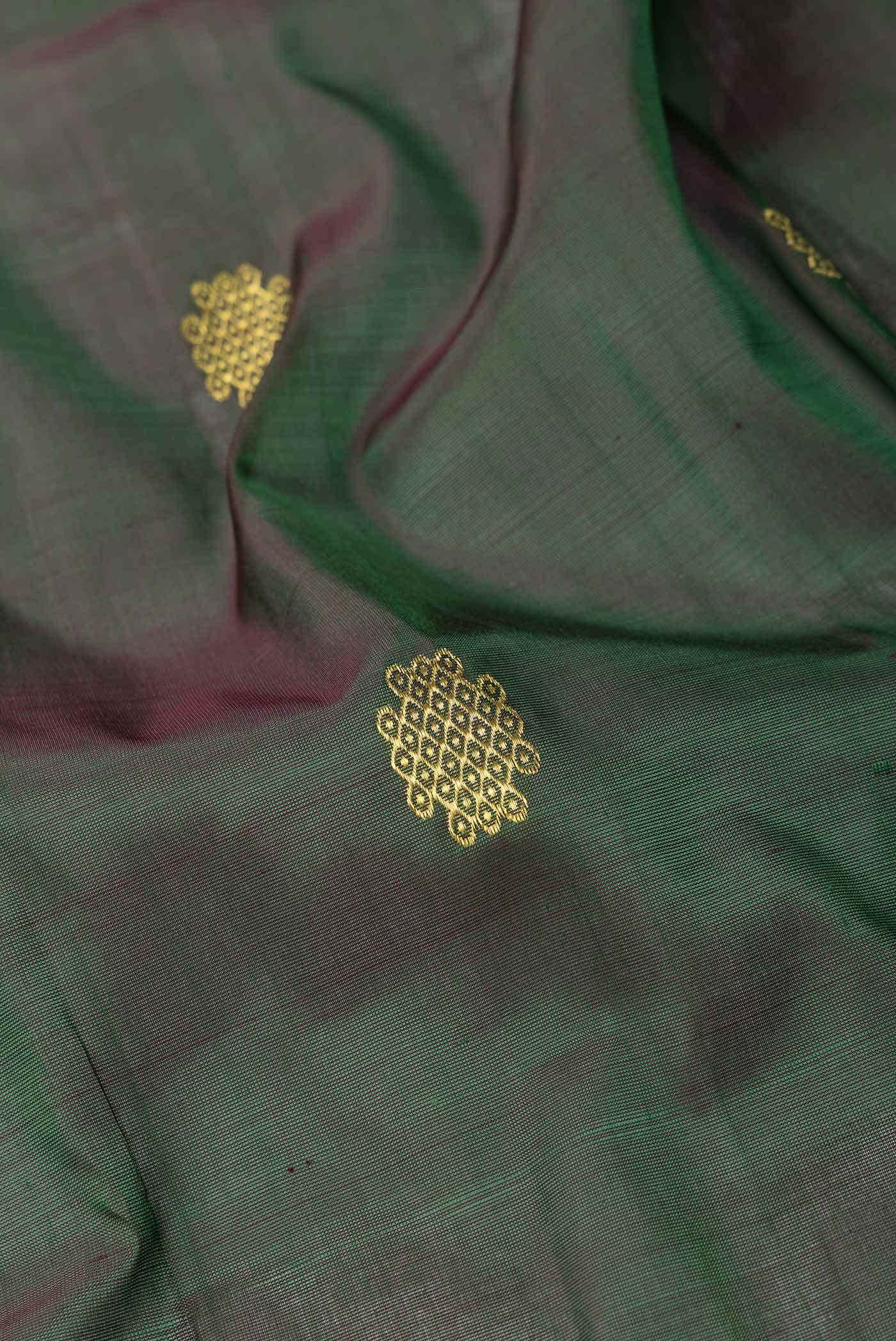 Green Dual Tone Silk Cotton Saree