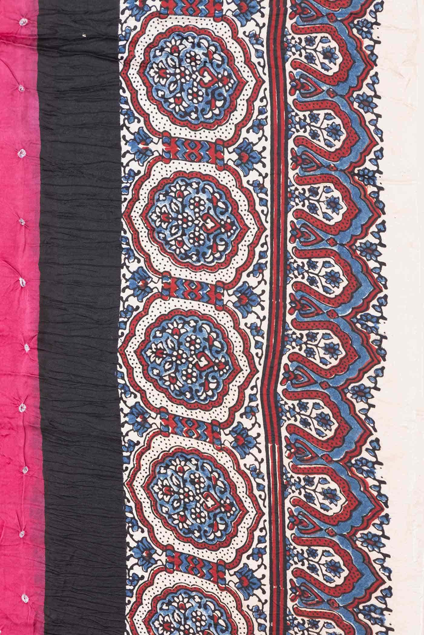 Pink Dual Tone Satin Silk Saree