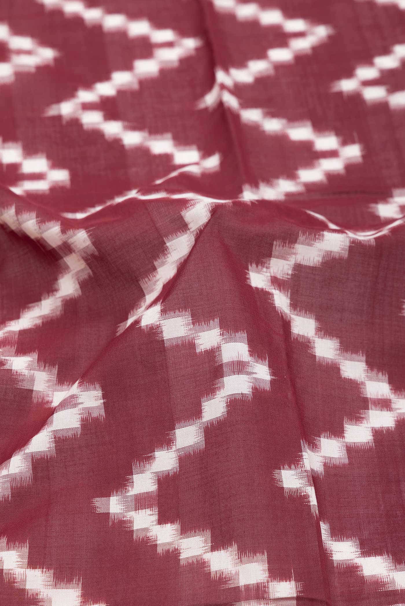 Maroon Cotton Saree