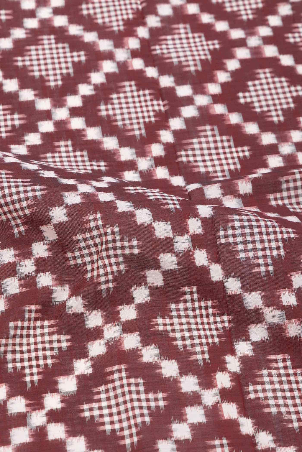 Maroon Cotton Saree